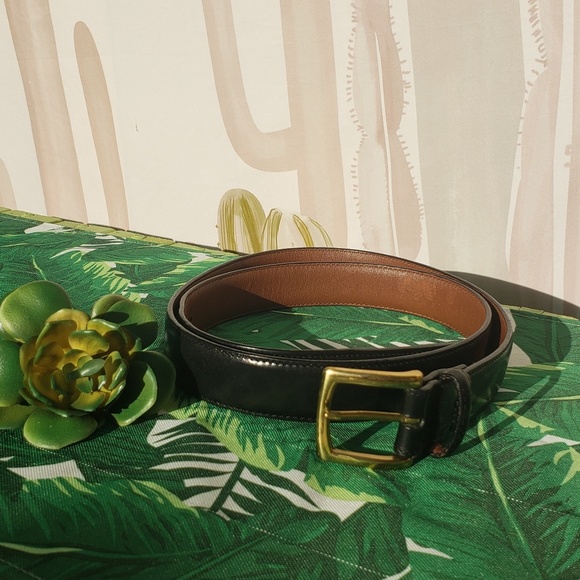 Lands' End Black With Solid Brass Belt size 40 USA - Picture 1 of 7